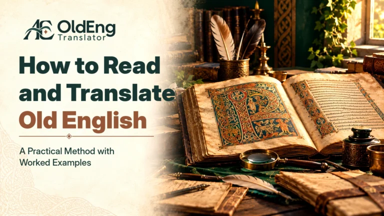 Featured illustration for How to Read and Translate Old English: A Practical Method with Worked Examples