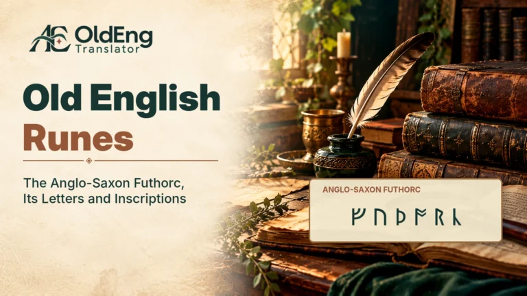 Featured illustration for Old English Runes: The Anglo-Saxon Futhorc, Its Letters, and Surviving Inscriptions