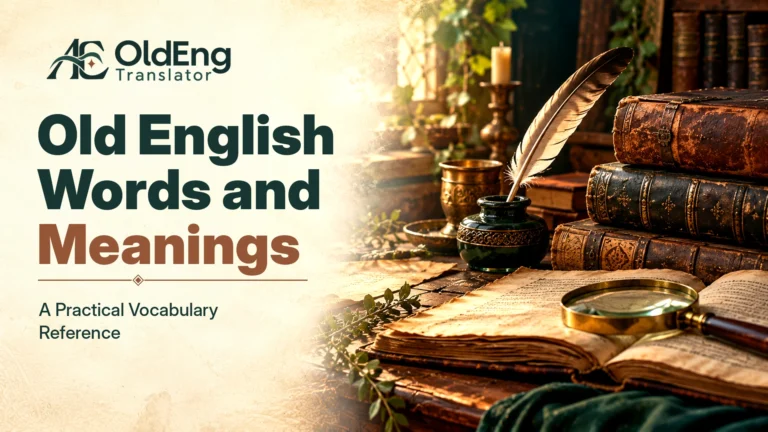 Featured illustration for Old English Words and Meanings: A Practical Vocabulary Reference
