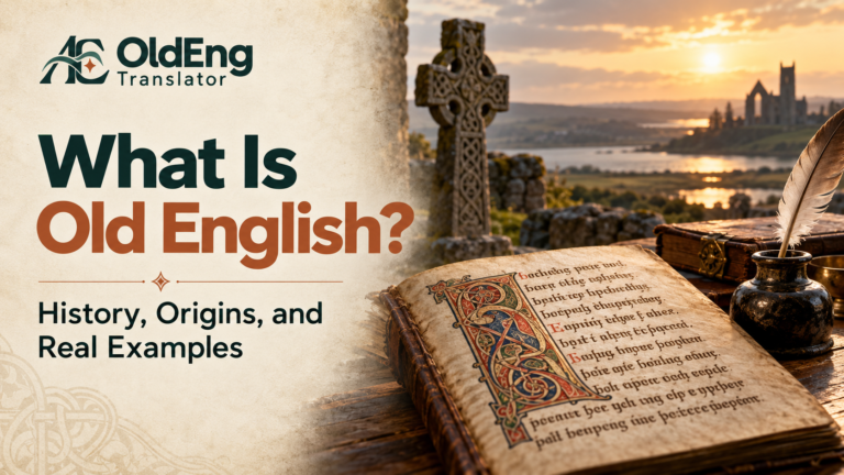 Featured illustration for What Is Old English? History, Origins, and Real Examples